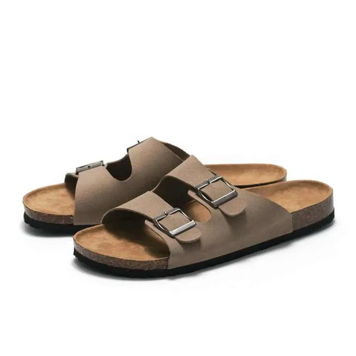 شبشب رجالي صيفي من الفلين بمشبك قابل . 2022 Summer Men's Cork Flip Flops with Adjustable