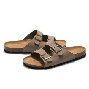 شبشب رجالي صيفي من الفلين بمشبك قابل . 2022 Summer Men's Cork Flip Flops with Adjustable