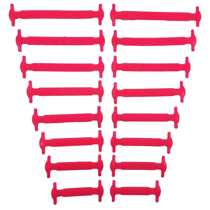 16pcs/lot Silicone  No Tie Shoelaces