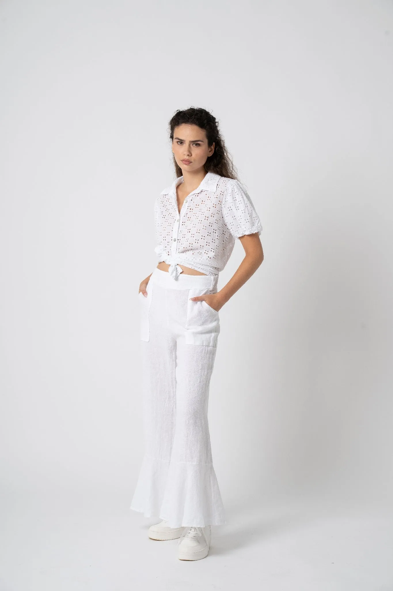 Astrid  Europe Bound Puff Sleeve Blouse