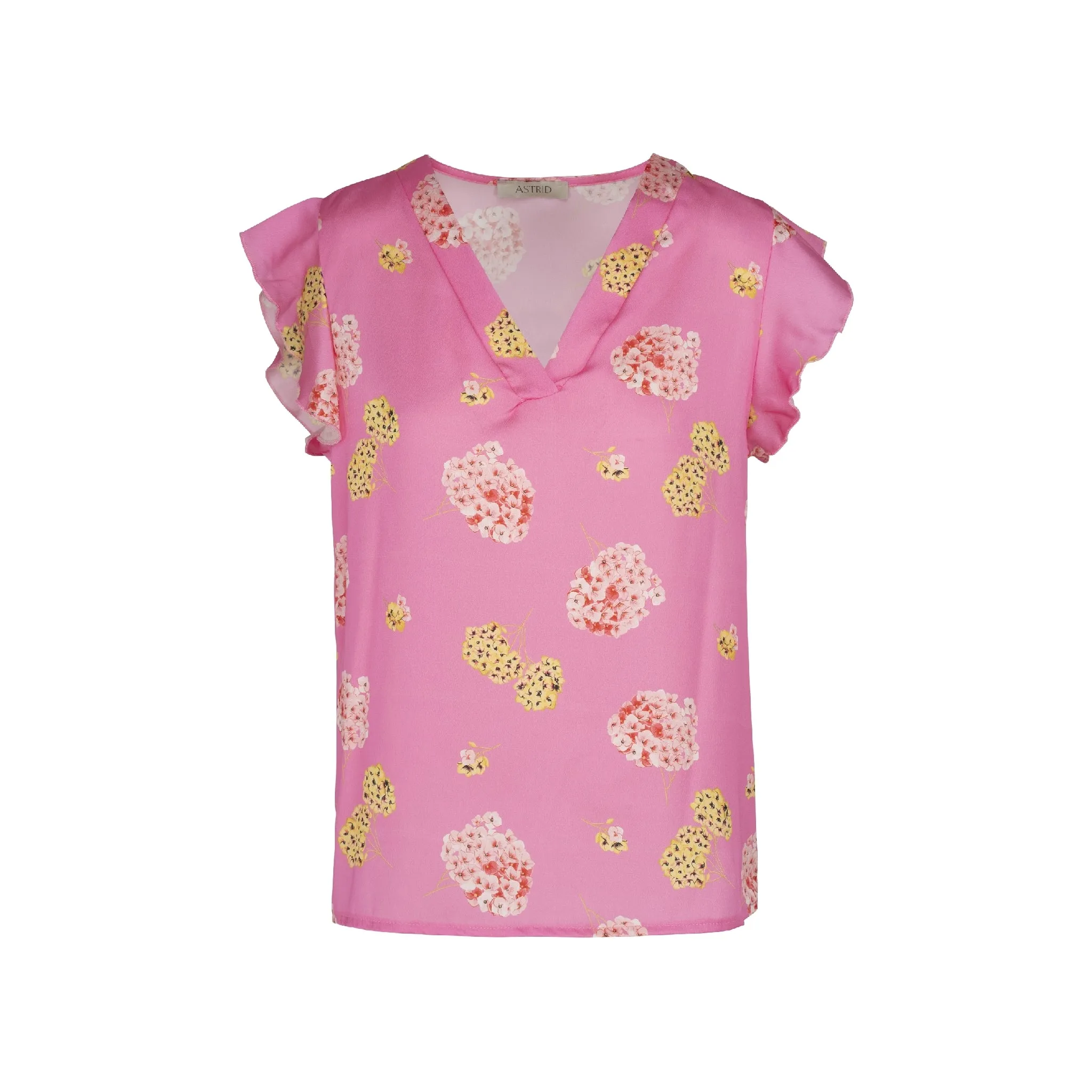 Astrid  Satin Beach Day Blouse Print