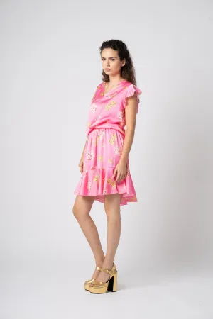 Astrid  Satin Beach Day Blouse Print