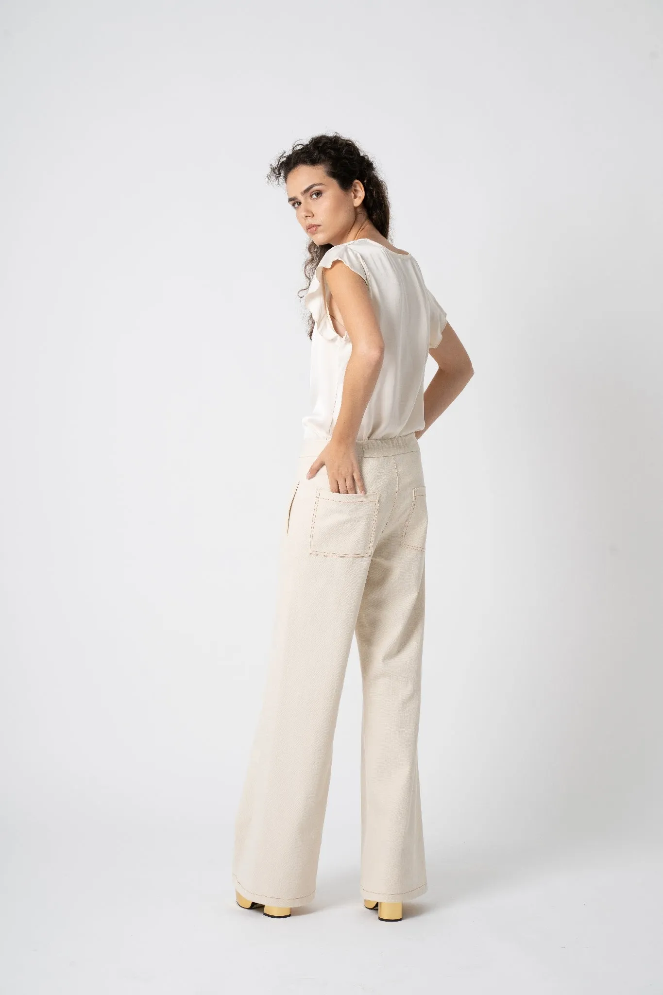 Astrid  Satin Beach Day Blouse