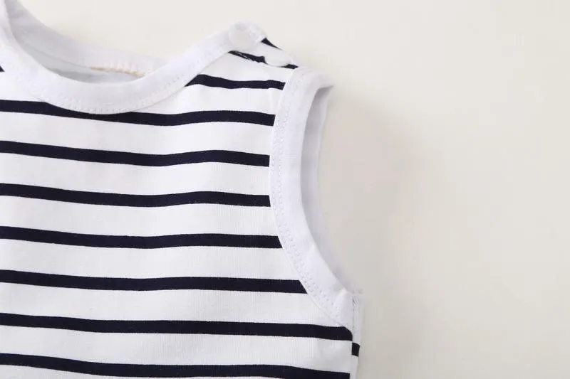 Baby Striped Siblings Sleeveless Summer Romper Baby clothes Wholesale