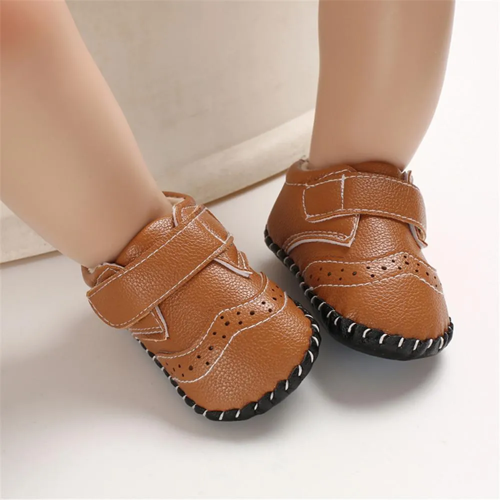 Baby Unisex Soft Non-Slip Magic Tape Flats Wholesale Baby Shoes Suppliers