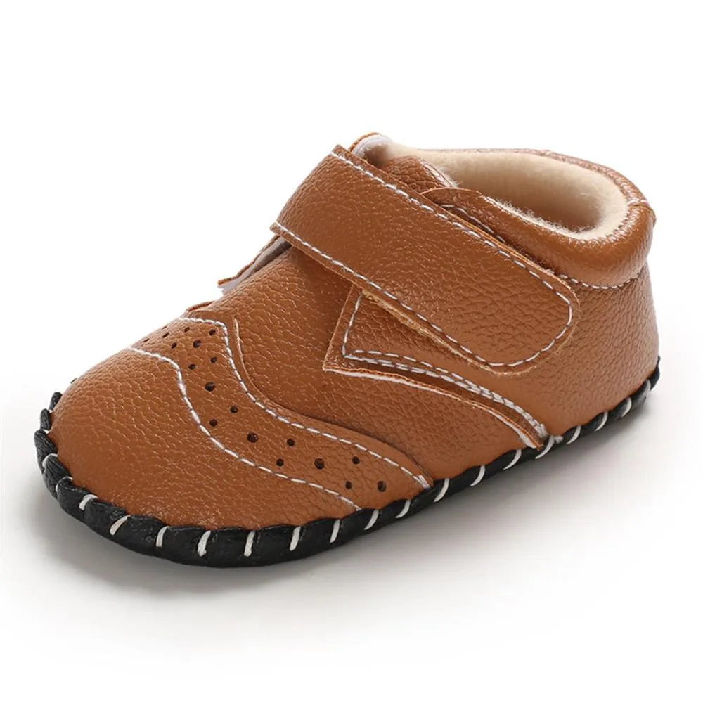 Baby Unisex Soft Non-Slip Magic Tape Flats Wholesale Baby Shoes Suppliers