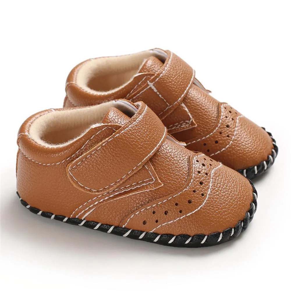 Baby Unisex Soft Non-Slip Magic Tape Flats Wholesale Baby Shoes Suppliers