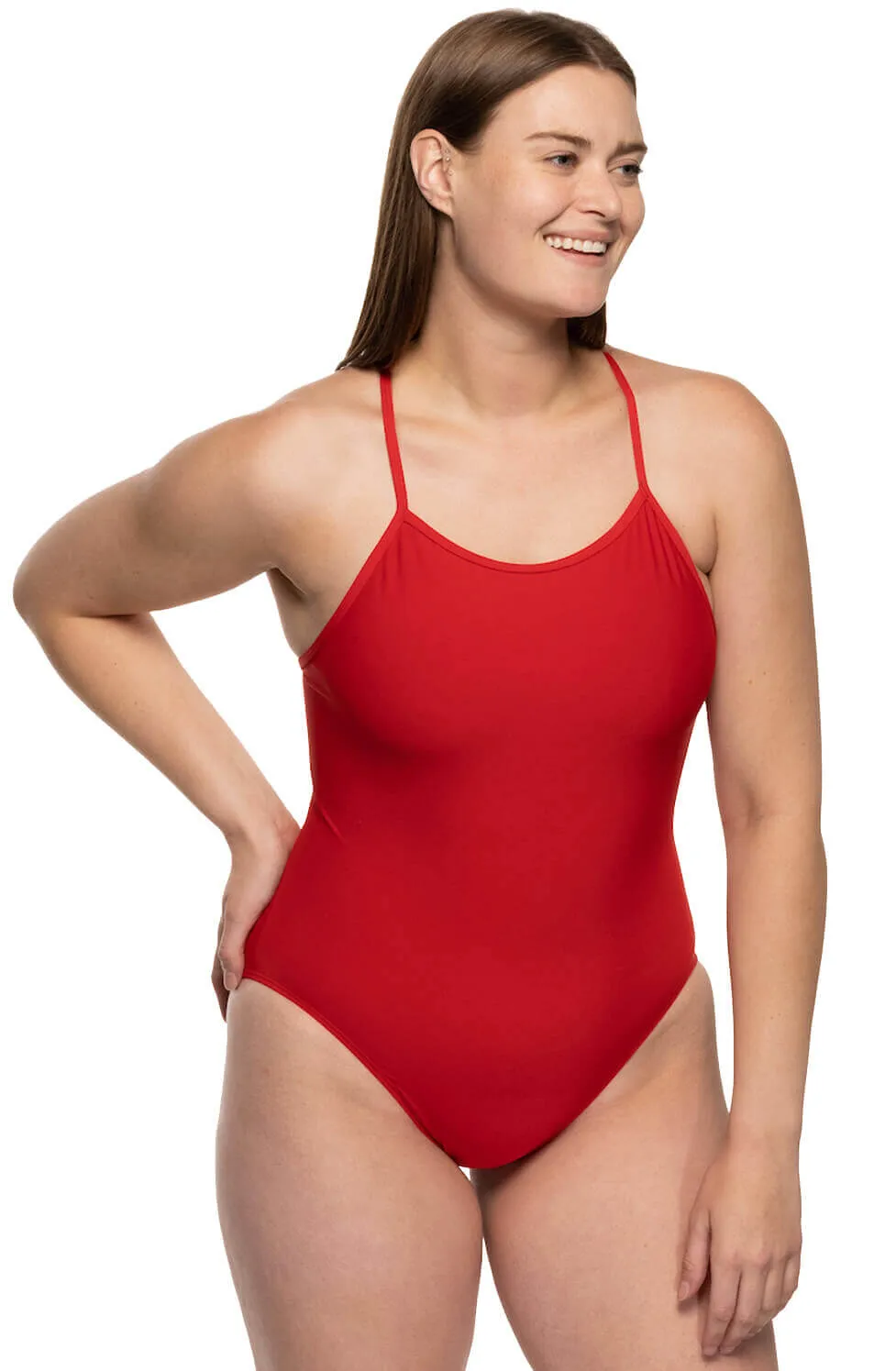 Belle Swim Onesie - Red