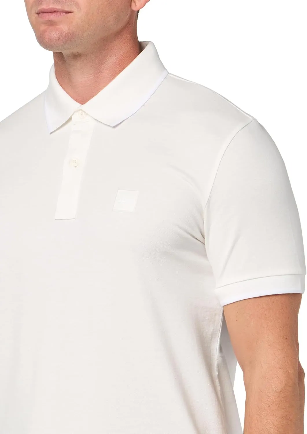 BOSS Men's Square Patch Logo Slim Fit Cotton Polo Shirt