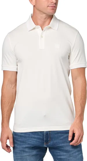 BOSS Men's Square Patch Logo Slim Fit Cotton Polo Shirt