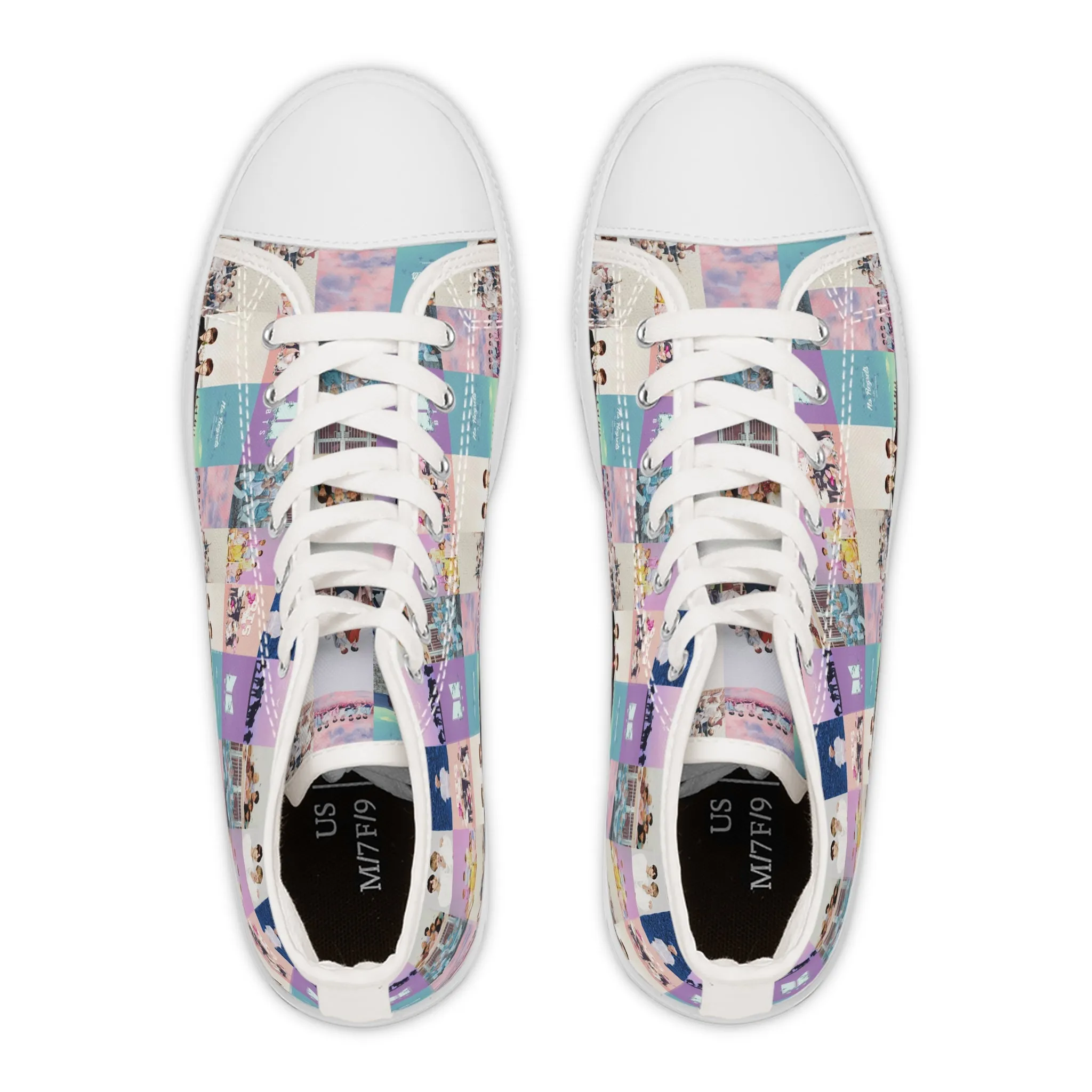 BTS Pastel Aesthetic Collage Women's High Top Sneakers