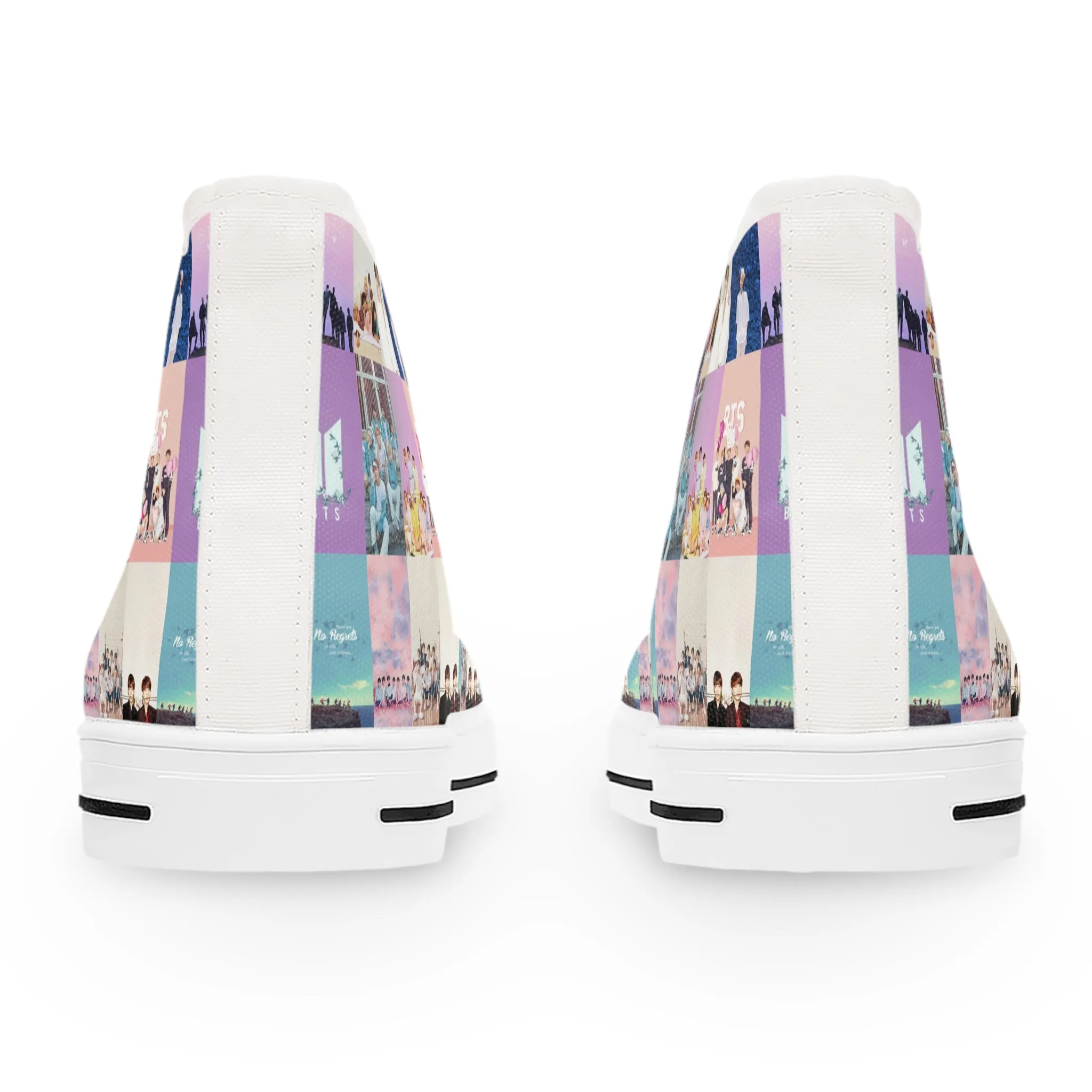 BTS Pastel Aesthetic Collage Women's High Top Sneakers