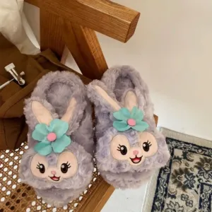 Cartoon Bunny Print Indoor Shoes