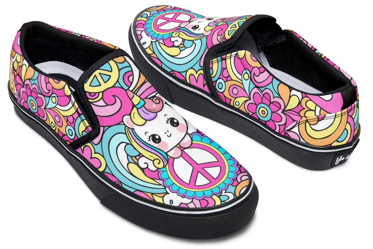 Cartoon Unicorn And Peace