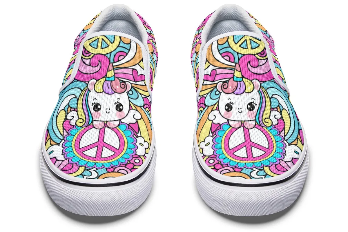 Cartoon Unicorn And Peace