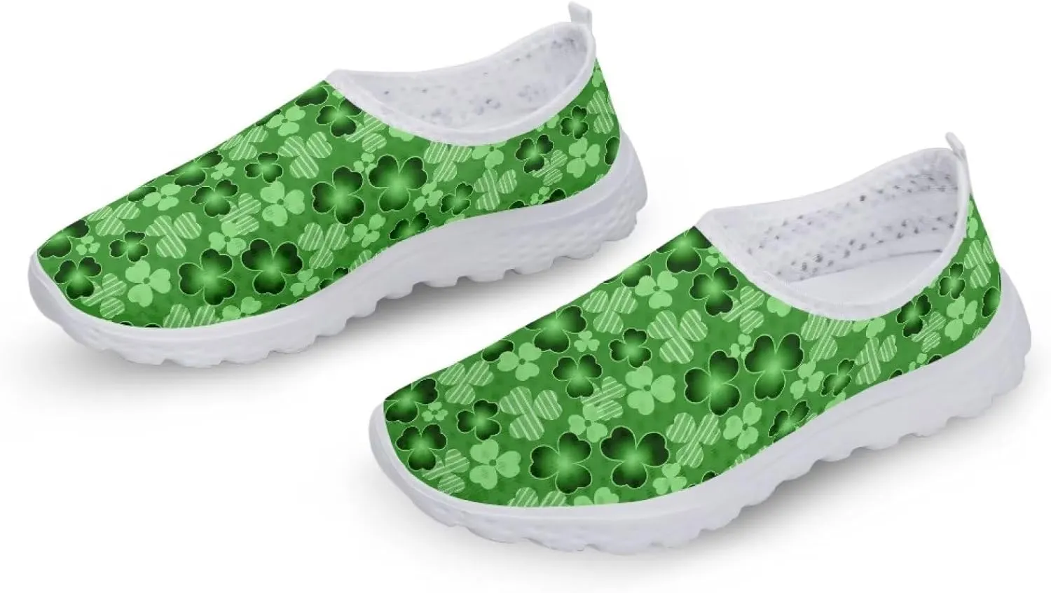 Christmas Slip On Loafer Shoes for Woman Size 5.5-11.5 Mesh Outdoor Walking Shoes Comfortable Road Running Shoes