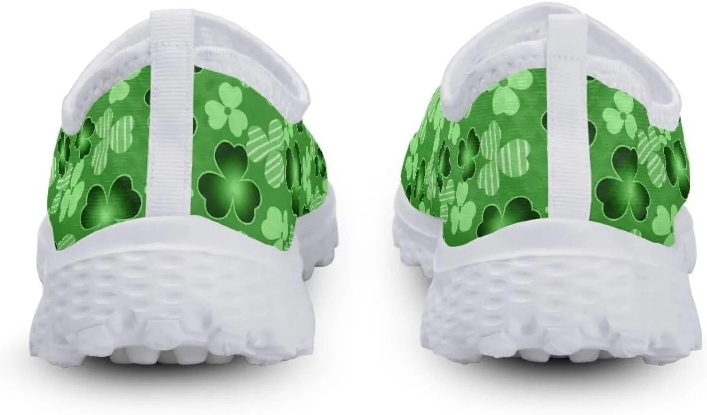 Christmas Slip On Loafer Shoes for Woman Size 5.5-11.5 Mesh Outdoor Walking Shoes Comfortable Road Running Shoes