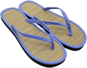 Comfortable Flip Flops for Women, Lightweight Breathable Thong Sandals Slippers, Straw Mat Woven Midsole, EVA Non-Slip Sole, House, Bedroom, Floor, Bathroom, Beach, Garden, Summer Clogs