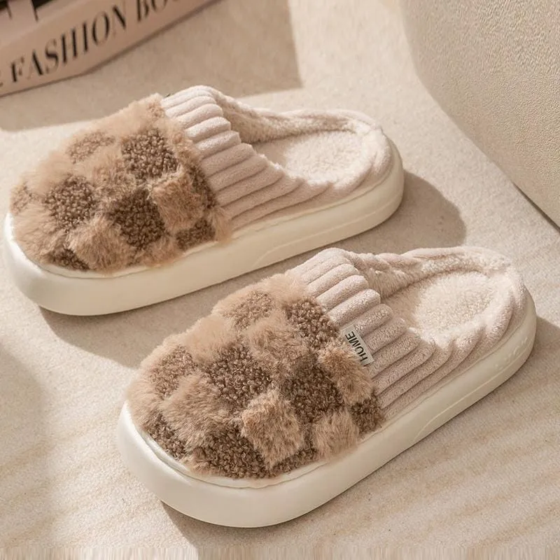 Cozy Cashmere Slippers with Slip-Resistant Sole