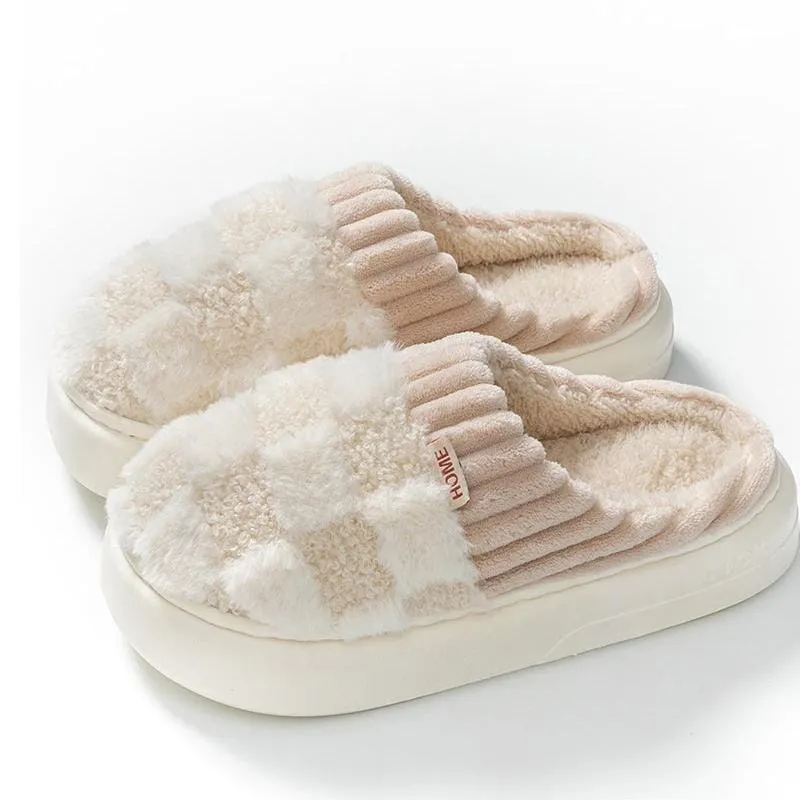 Cozy Cashmere Slippers with Slip-Resistant Sole