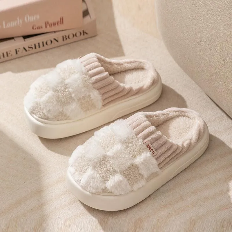 Cozy Cashmere Slippers with Slip-Resistant Sole