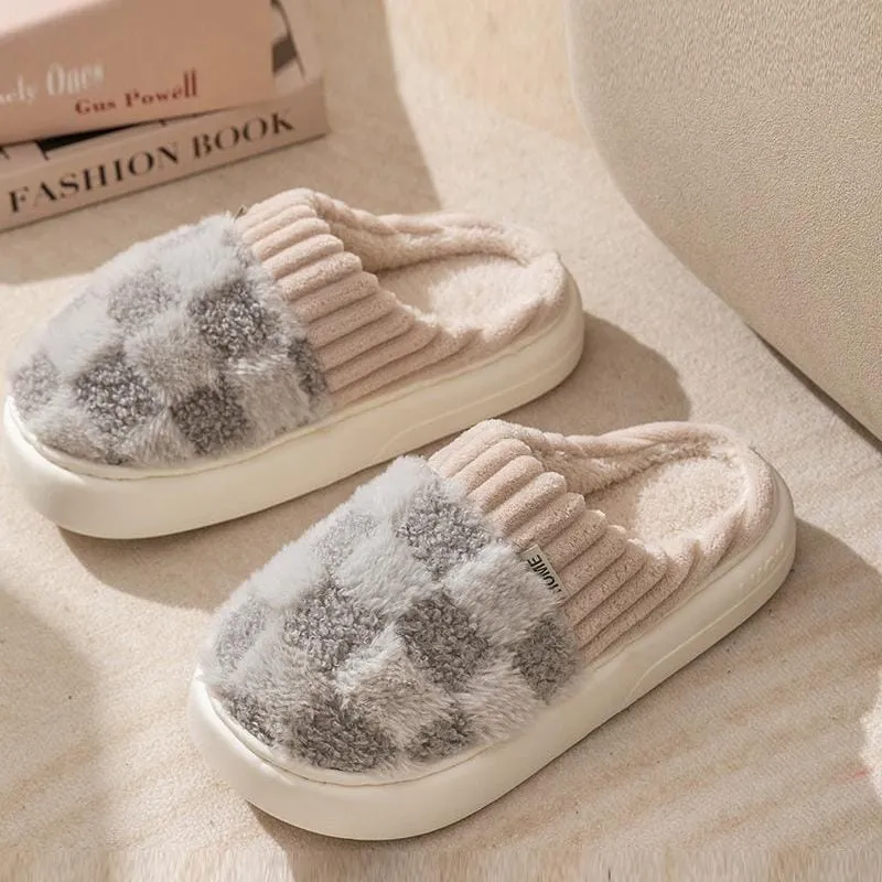 Cozy Cashmere Slippers with Slip-Resistant Sole
