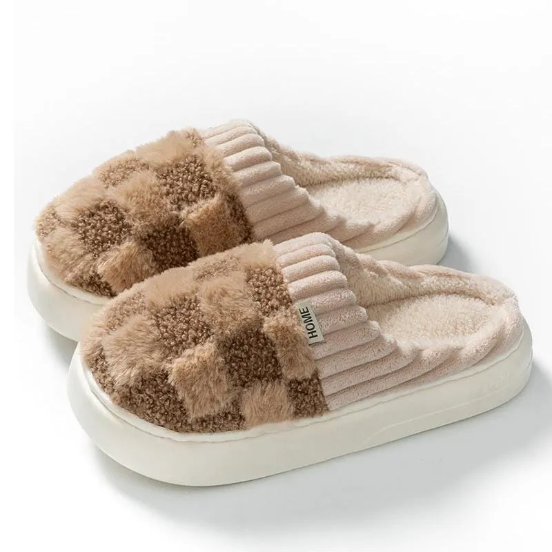 Cozy Cashmere Slippers with Slip-Resistant Sole