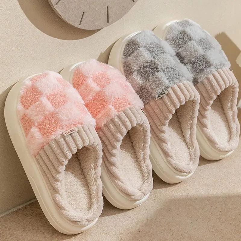 Cozy Cashmere Slippers with Slip-Resistant Sole