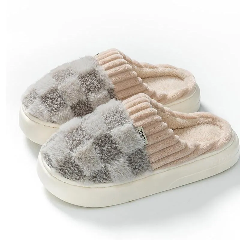 Cozy Cashmere Slippers with Slip-Resistant Sole