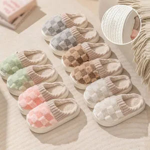 Cozy Cashmere Slippers with Slip-Resistant Sole