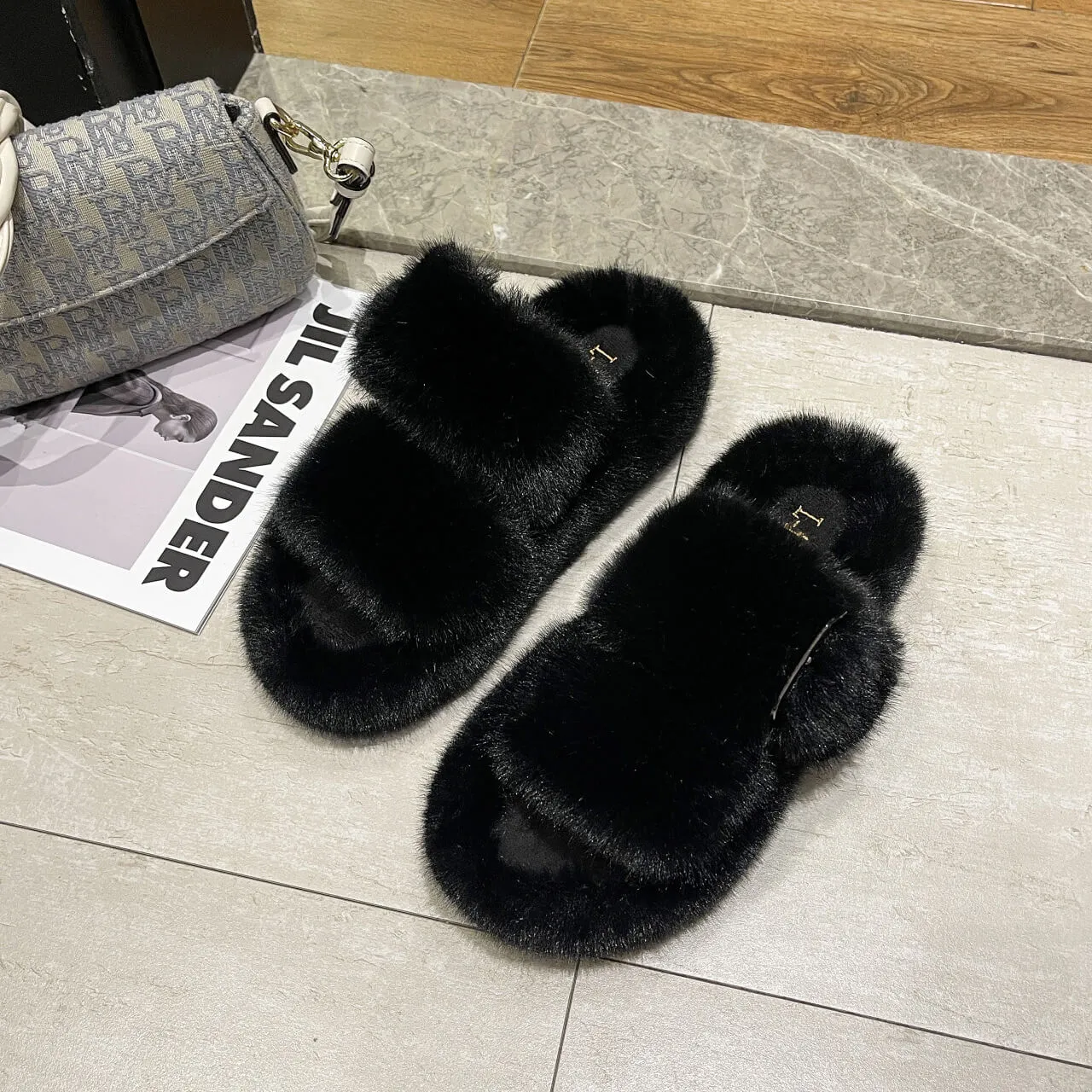 Cozy Double Strap Cushion Slipper Shoes  COLORS