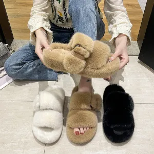 Cozy Double Strap Cushion Slipper Shoes  COLORS