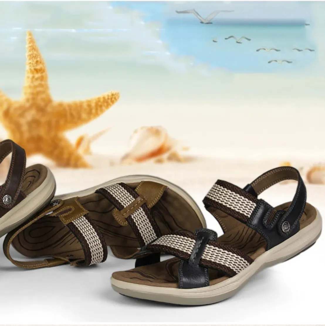 Cuzcare Orthopedic Sandals Women Leather Comfortable Summer Arch Support