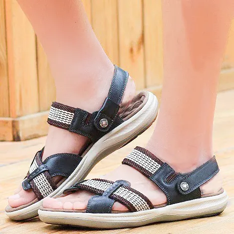 Cuzcare Orthopedic Sandals Women Leather Comfortable Summer Arch Support