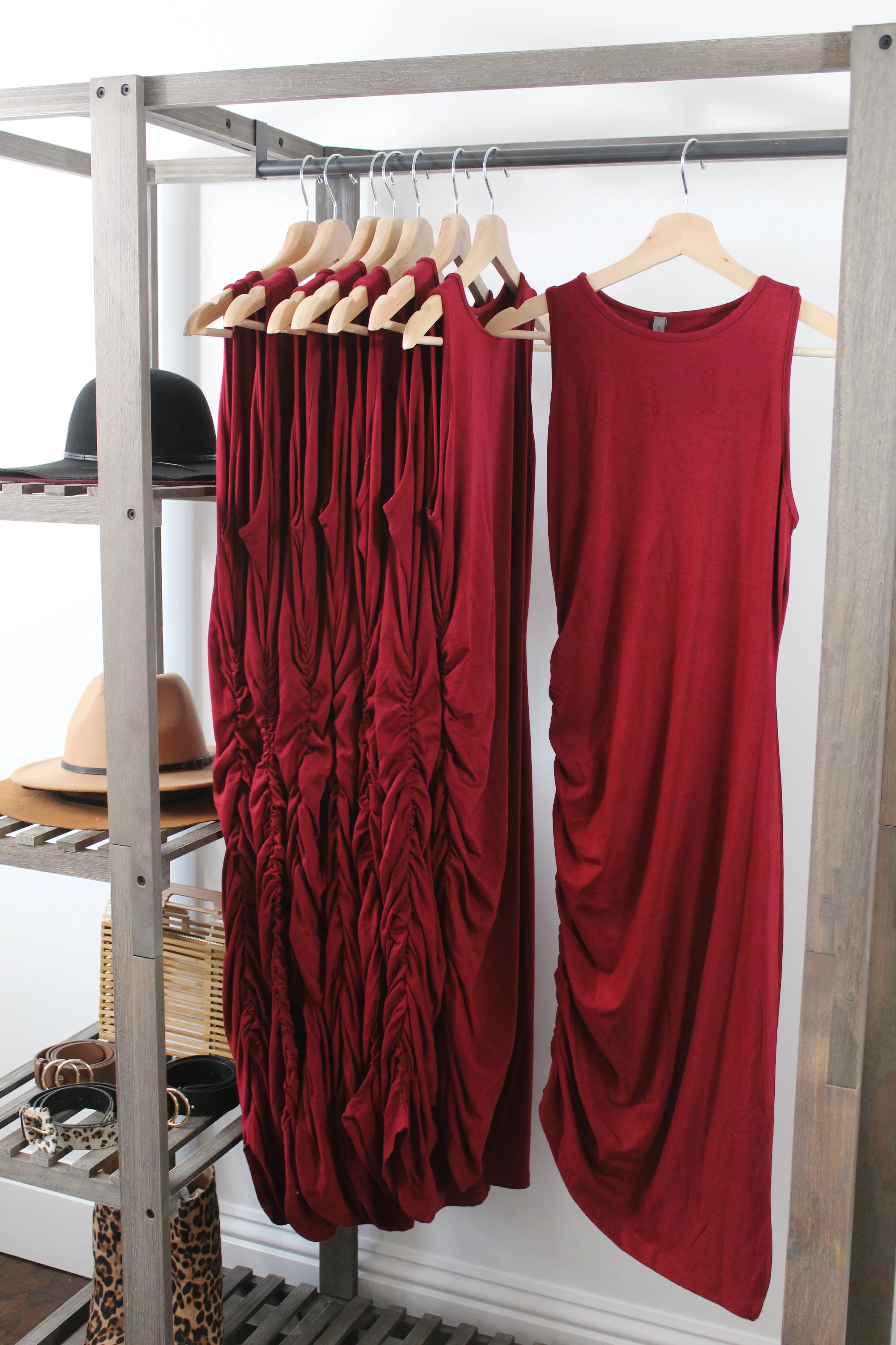 Freda Side Ruched Tank Dress