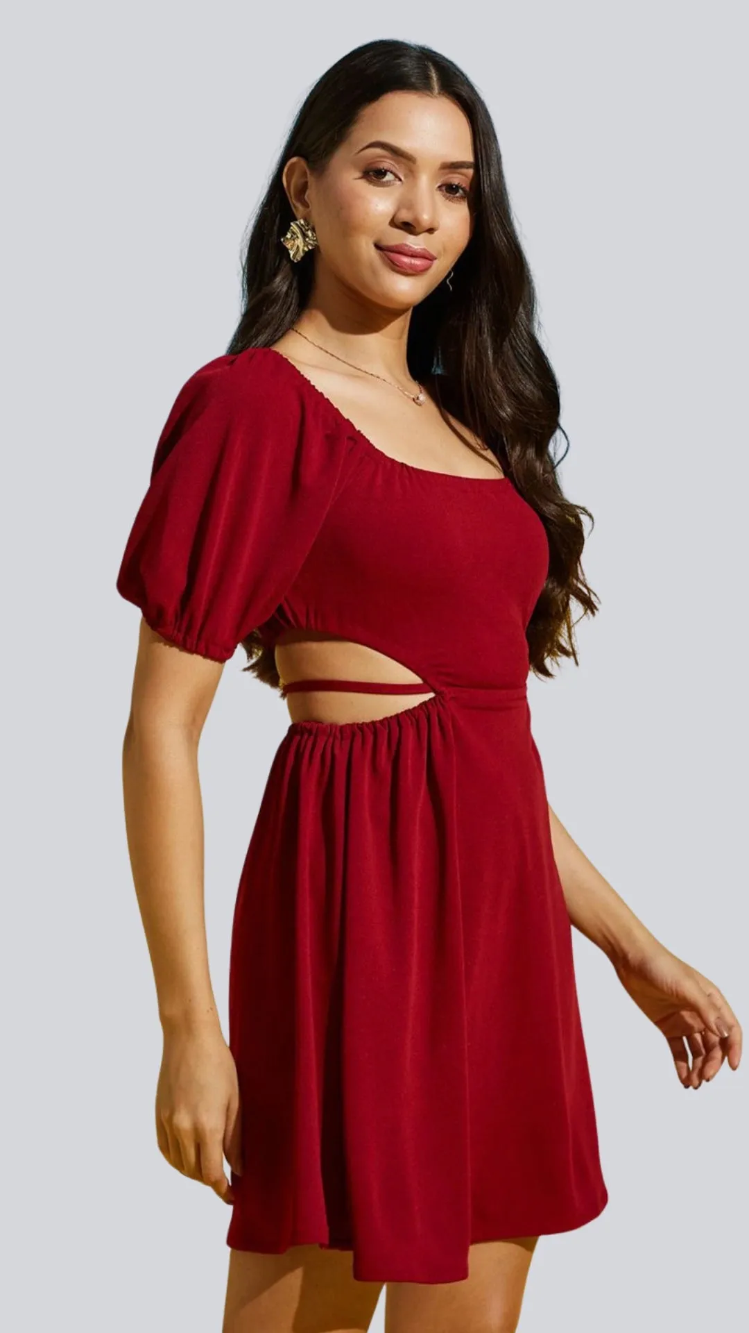 Glamour Lace Backed Mini Dress