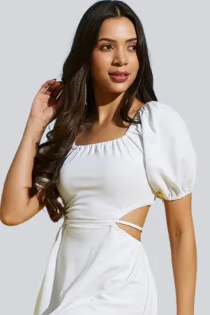 Glamour Lace Backed Mini Dress