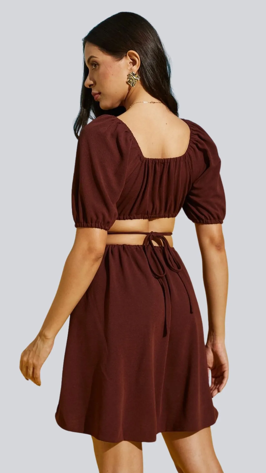 Glamour Lace Backed Mini Dress