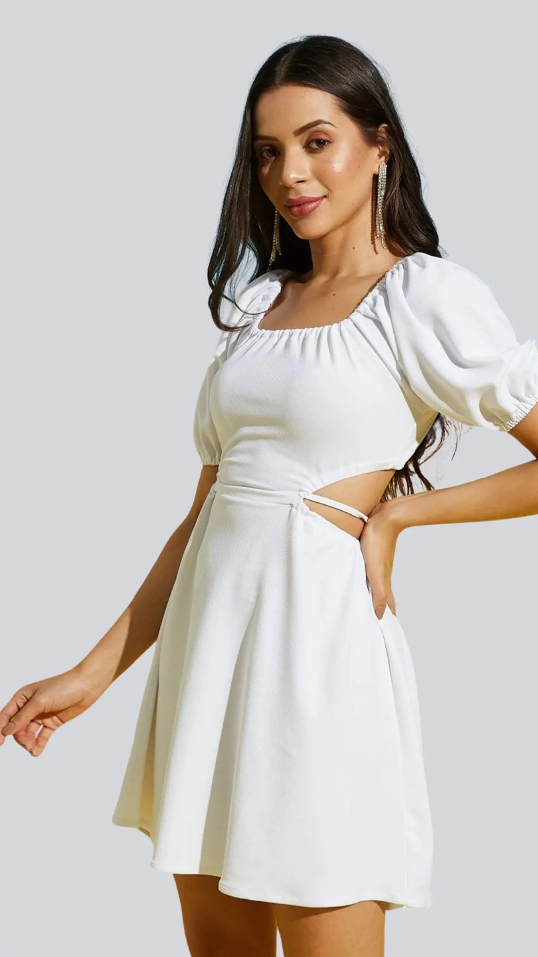 Glamour Lace Backed Mini Dress