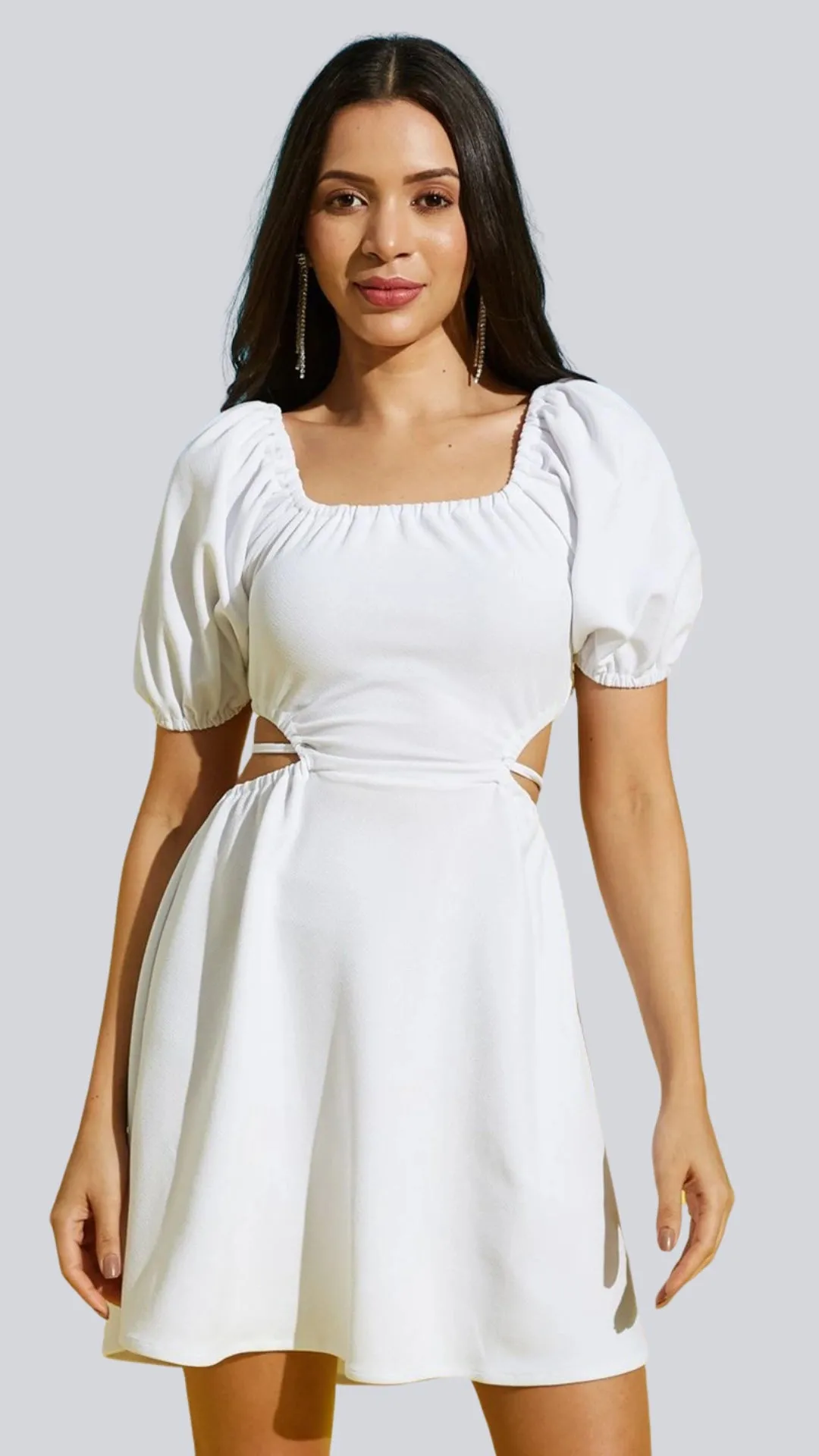 Glamour Lace Backed Mini Dress