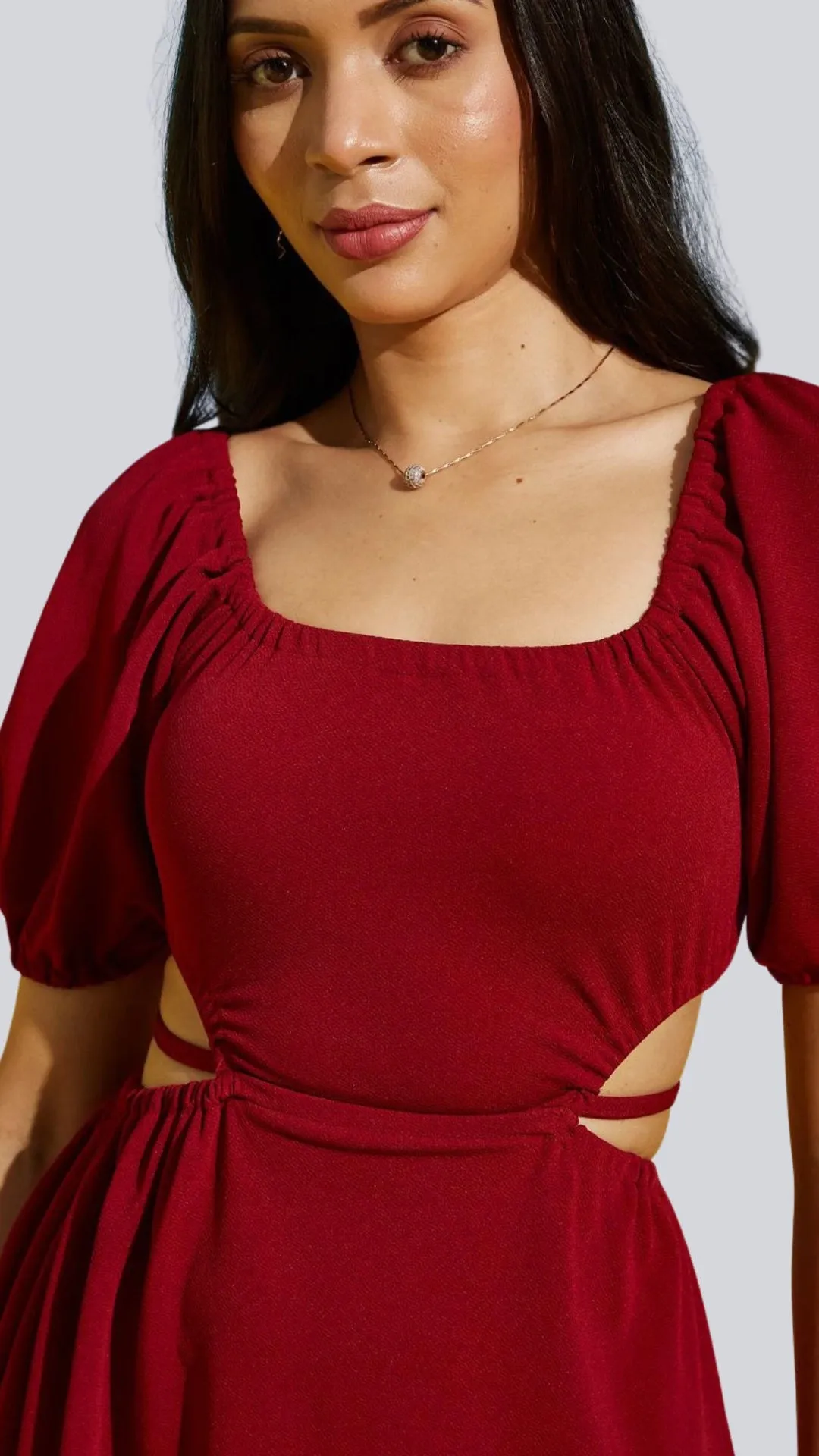 Glamour Lace Backed Mini Dress