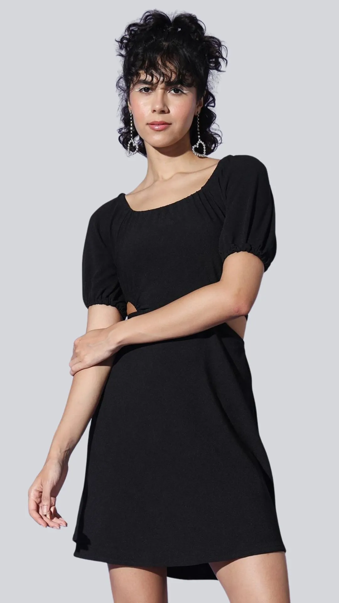 Glamour Lace Backed Mini Dress