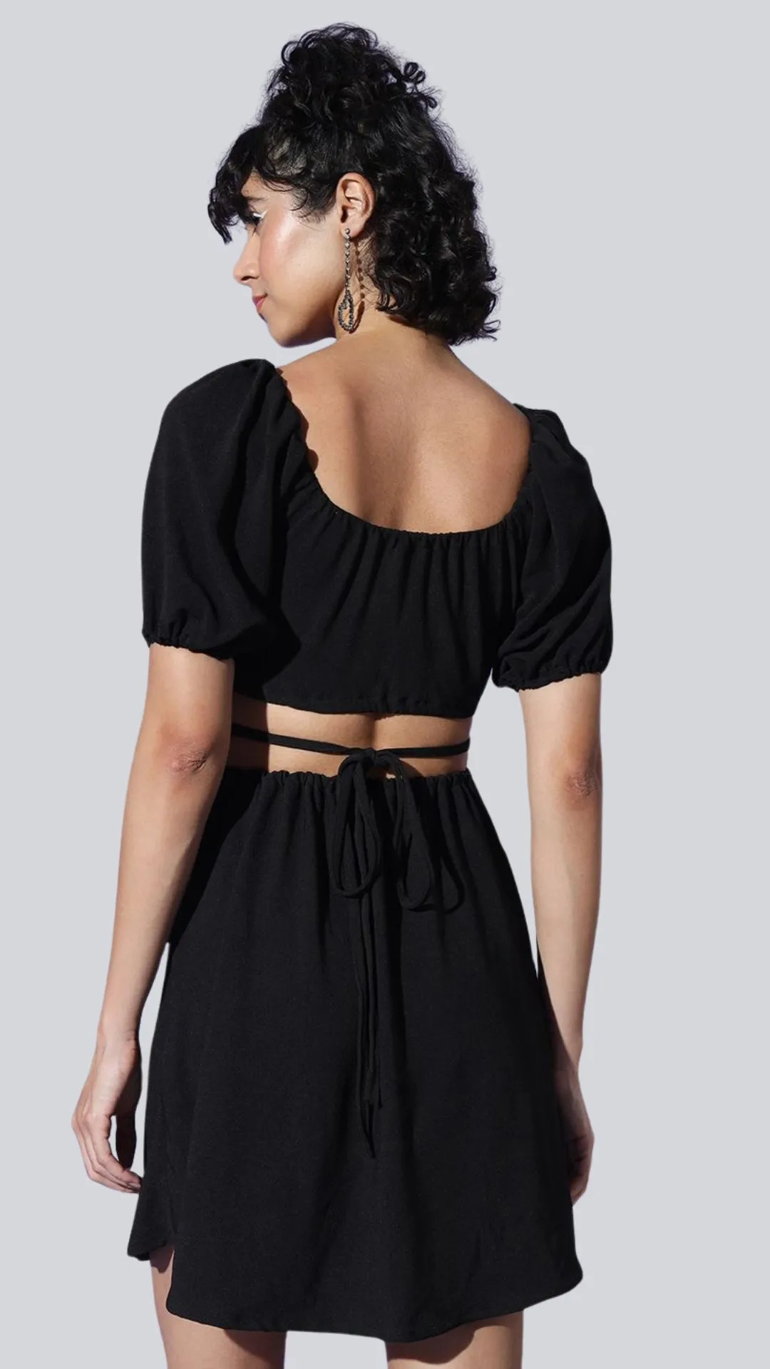 Glamour Lace Backed Mini Dress