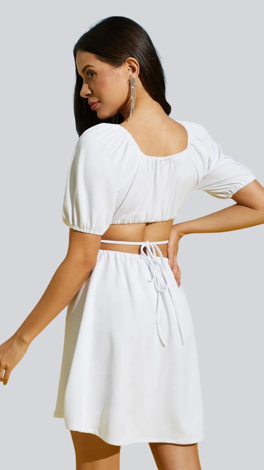Glamour Lace Backed Mini Dress