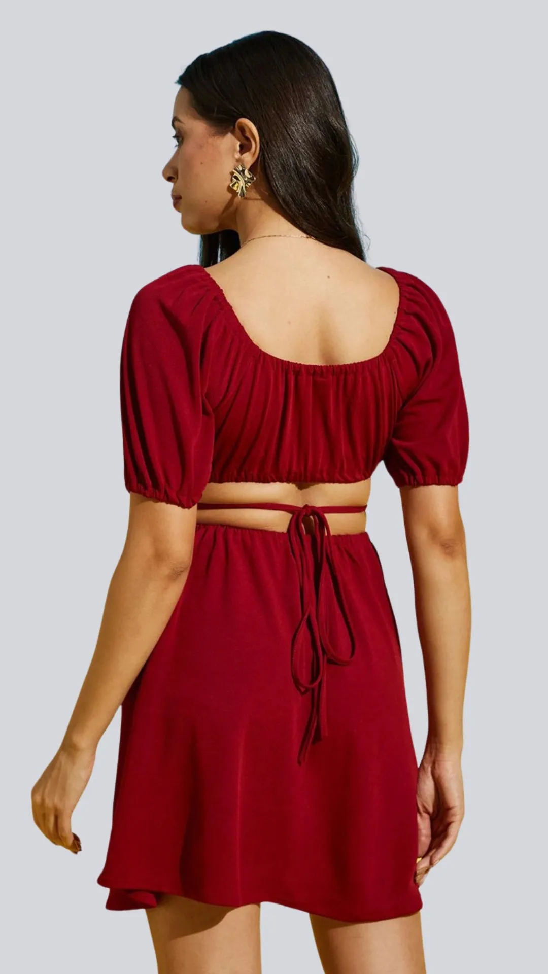 Glamour Lace Backed Mini Dress