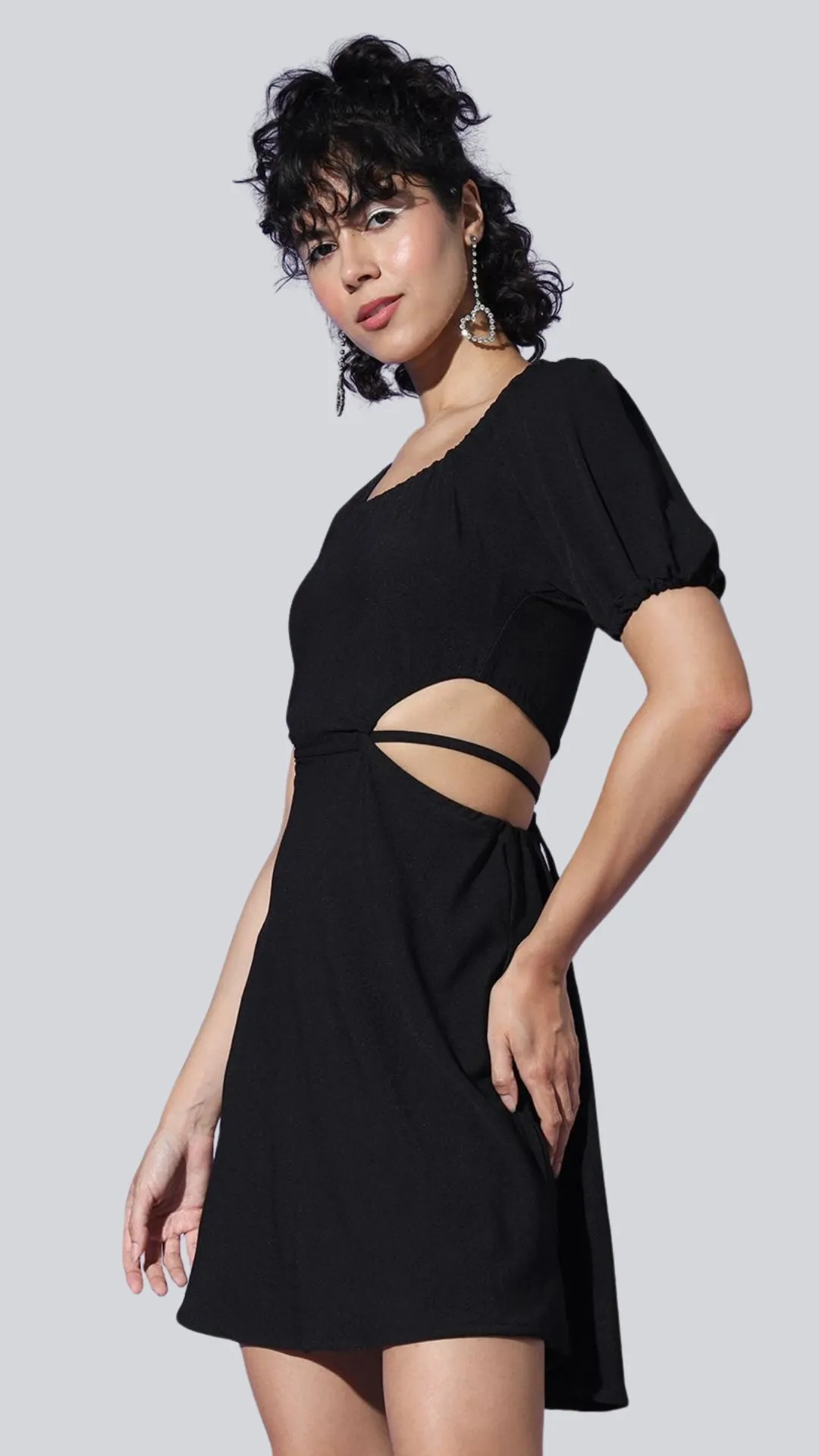 Glamour Lace Backed Mini Dress