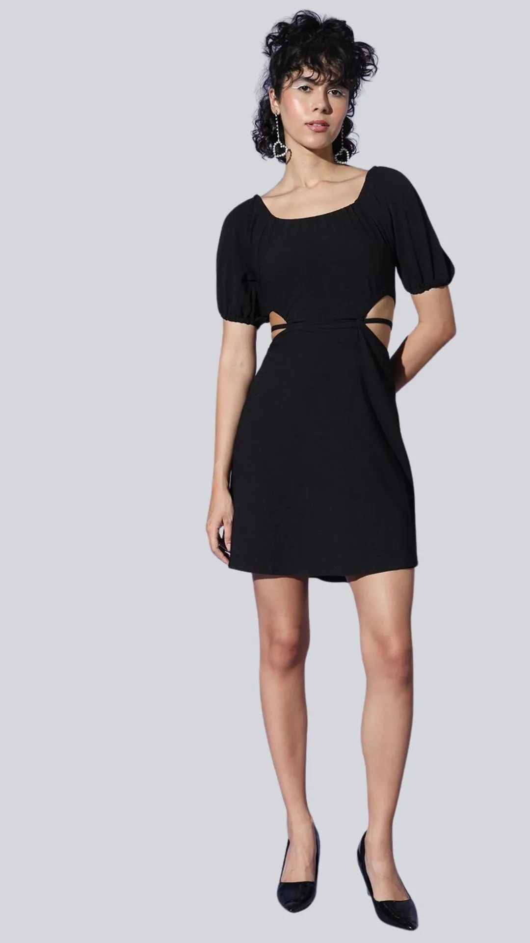 Glamour Lace Backed Mini Dress