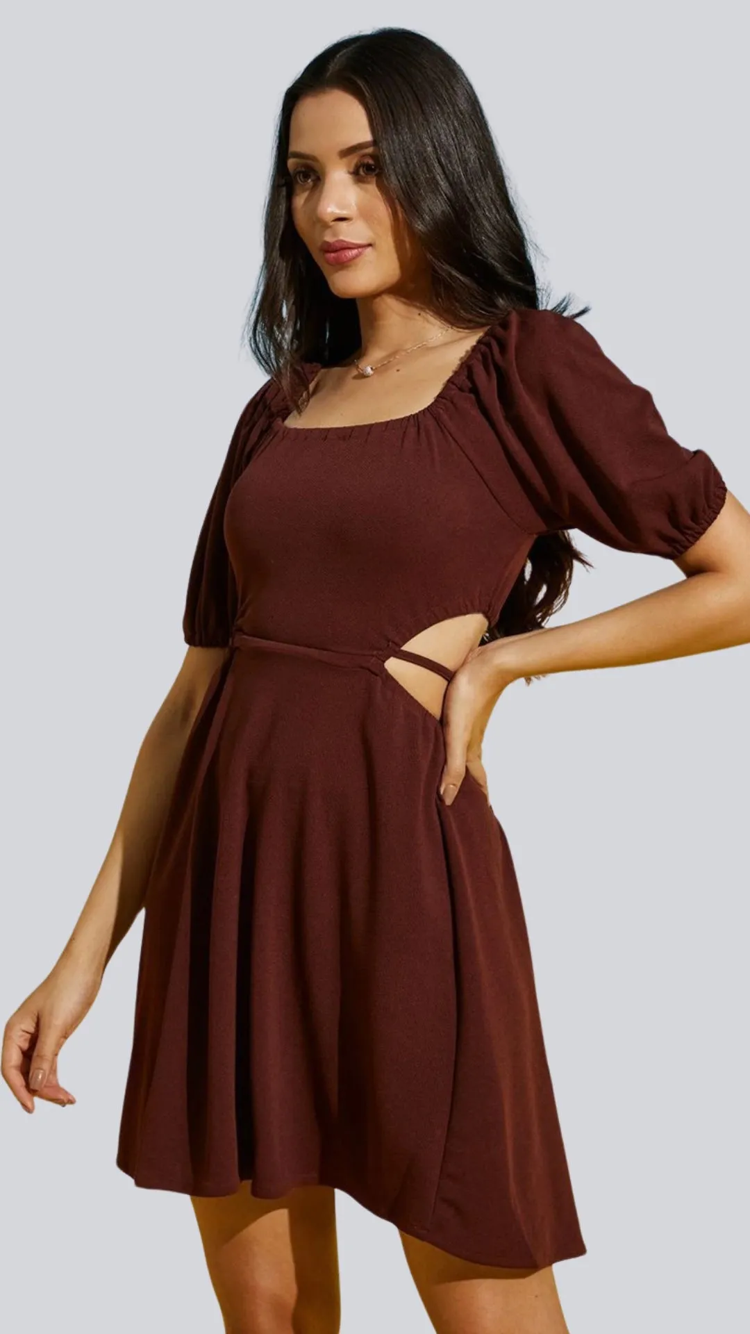 Glamour Lace Backed Mini Dress