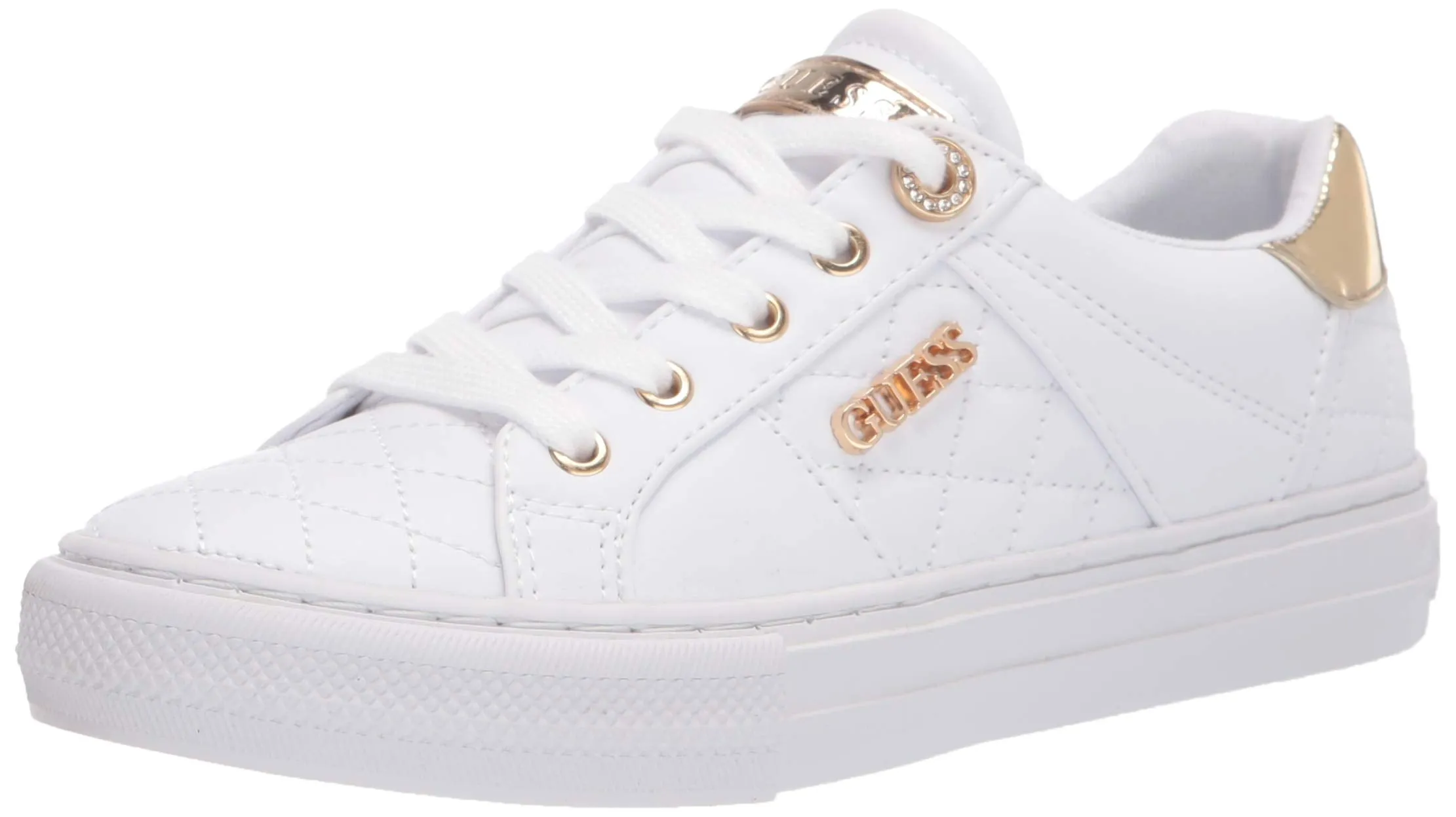 Guess Women's Loven Sneaker, White, 9.5