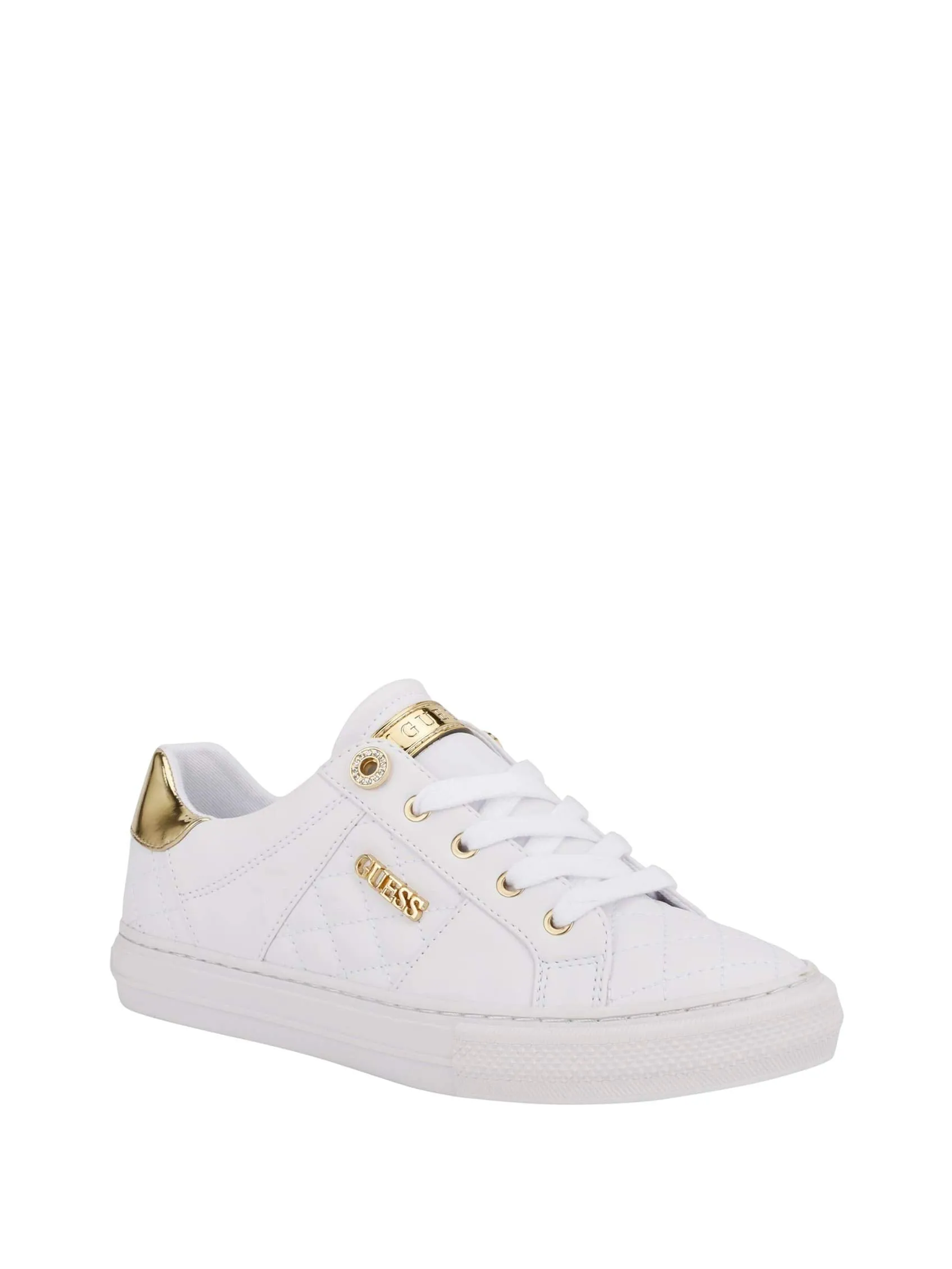 Guess Women's Loven Sneaker, White, 9.5